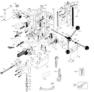 Page B Diagram and Parts List for 1555 Type 1 Black and Decker Drill Press